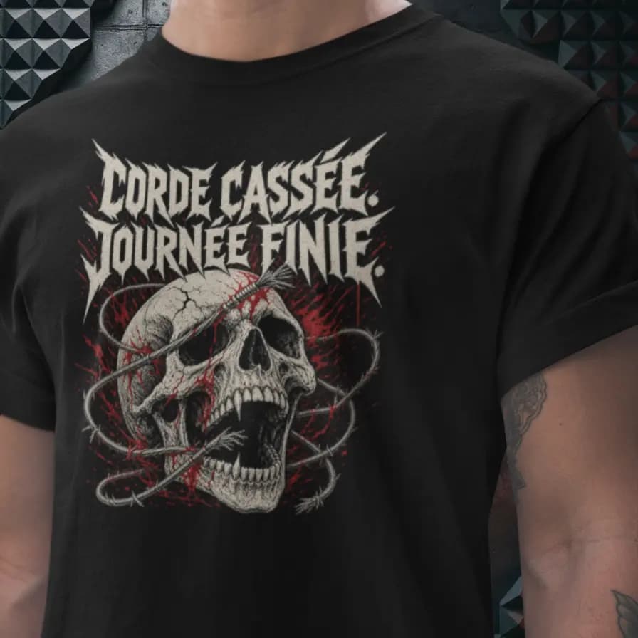 T-shirt Corde Cassée, Journée Finie